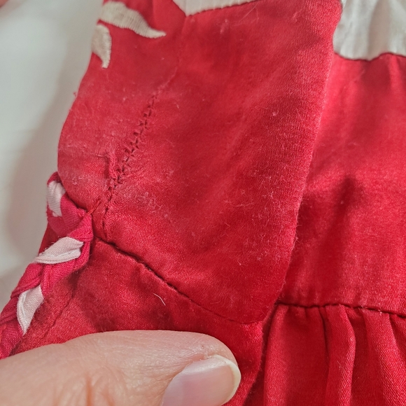 XXI Forever 21 Silk Red Floral Dress - Picture 8 of 13